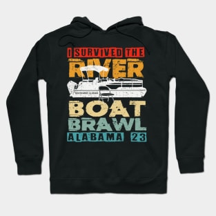 I Survived The Riverboat Brawl Alabama Funny Humorous Fight Hoodie